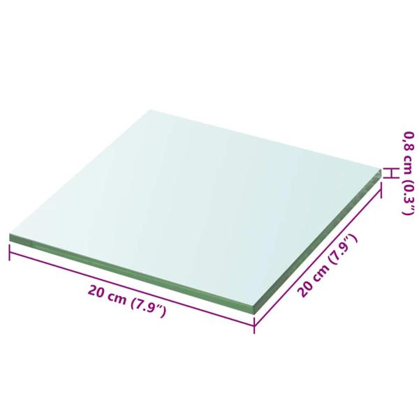 Regalboden Glas Transparent 20 cm x 20 cm