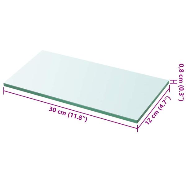 Regalboden Glas Transparent 30 cm x 12 cm