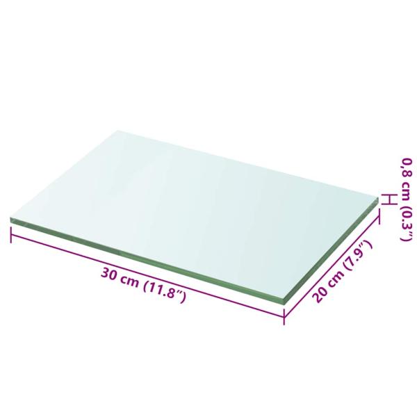  Regalboden Glas Transparent 30x20 cm