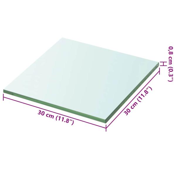 Regalboden Glas Transparent 30x30 cm