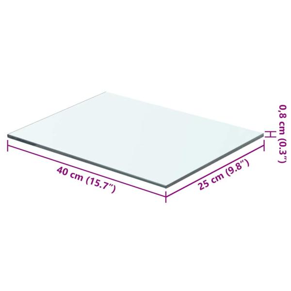 Regalboden Glas Transparent 40 cm x 25 cm