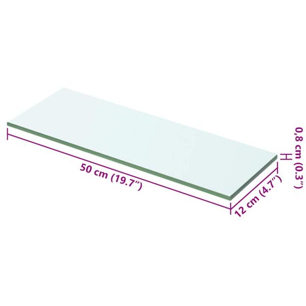  Regalboden Glas Transparent 50x12 cm
