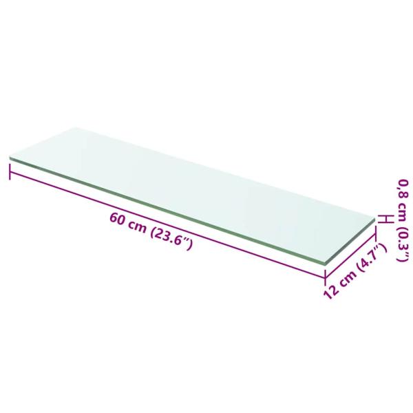 Regalboden Glas Transparent 60x12 cm