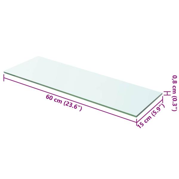 Regalboden Glas Transparent 60 cm x 15 cm