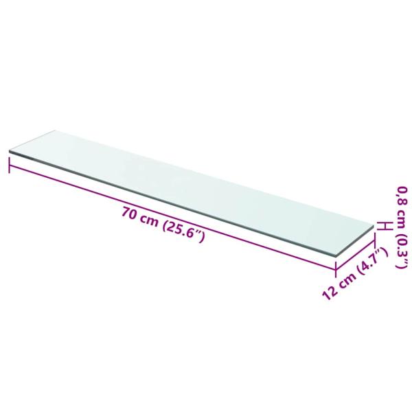 Regalboden Glas Transparent 70 cm x 12 cm