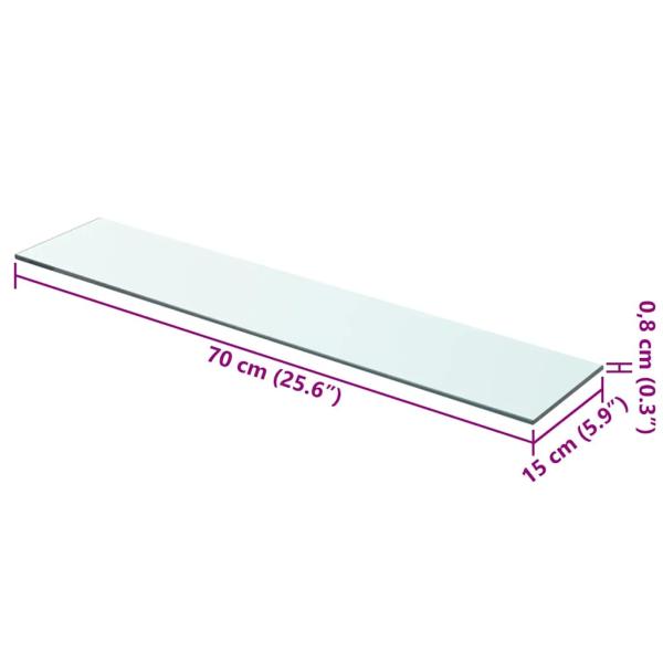 Regalboden Glas Transparent 70x15 cm