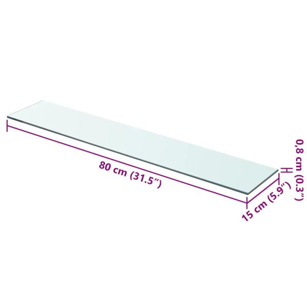 Regalboden Glas Transparent 80x15 cm