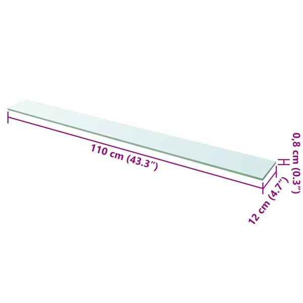 Regalboden Glas Transparent 110x12 cm