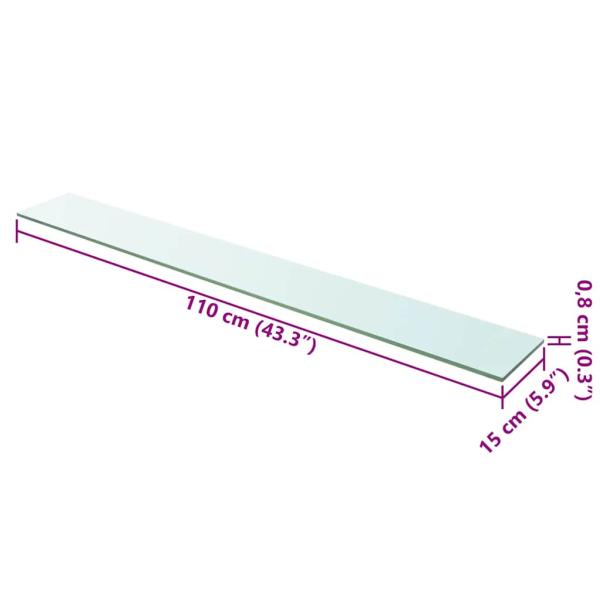 Regalboden Glas Transparent 110x15 cm