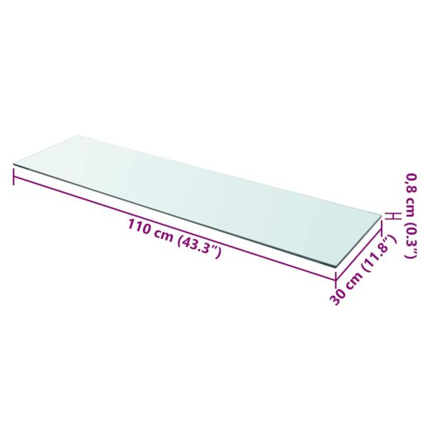 Regalboden Glas Transparent 110x30 cm