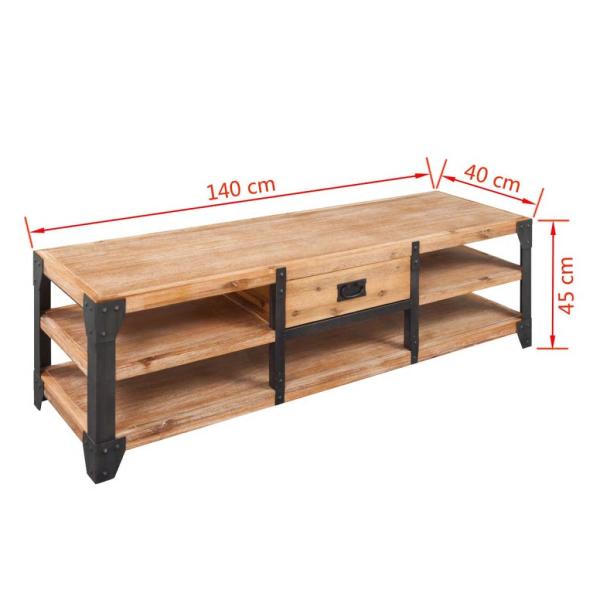 TV-Schrank Massivholz Akazie 140x40x45 cm