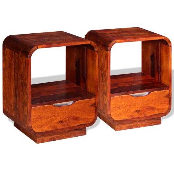 Nachttische mit Schubladen 2 Stk. Palisanderholz 40x30x50 cm