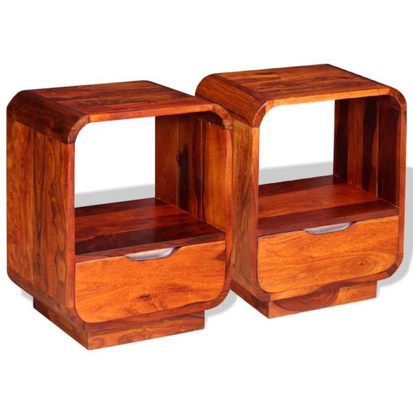 Nachttische mit Schubladen 2 Stk. Palisanderholz 40x30x50 cm
