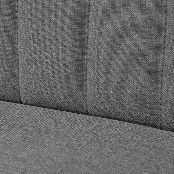 Sofa Stoff 117 x 55,5 x 77 cm Hellgrau