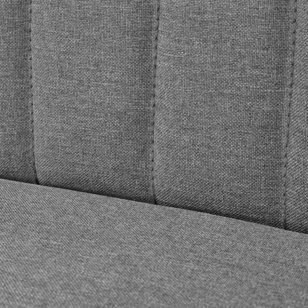 Sofa Stoff 117 x 55,5 x 77 cm Hellgrau