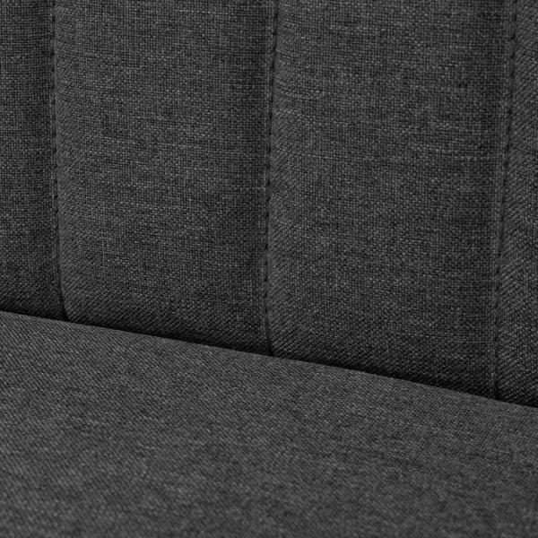 Sofa Stoff 117x55,5x77 cm Dunkelgrau   