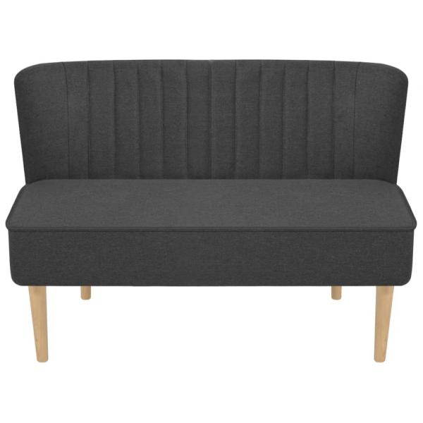 Sofa Stoff 117x55,5x77 cm Dunkelgrau   