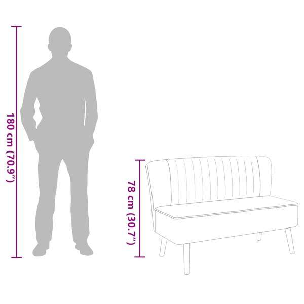 Sofa Stoff 117x55,5x77 cm Dunkelgrau   