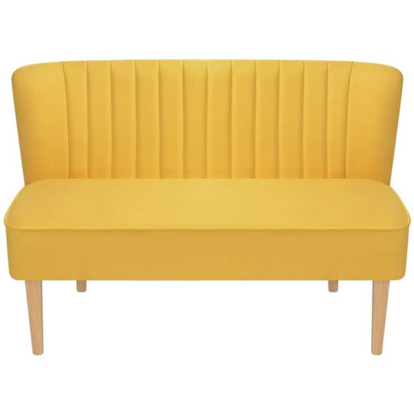 Sofa Stoff 117 x 55,5 x 77 cm Gelb