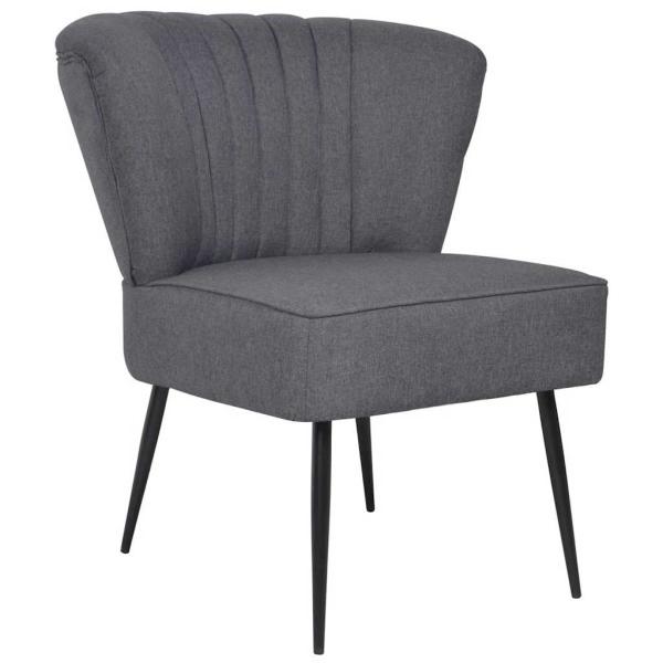 Cocktailsessel Dunkelgrau Stoff