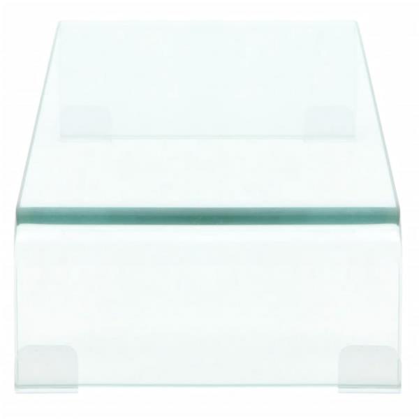 TV-Tisch/Bildschirmerhöhung Glas Transparent 60x25x11 cm