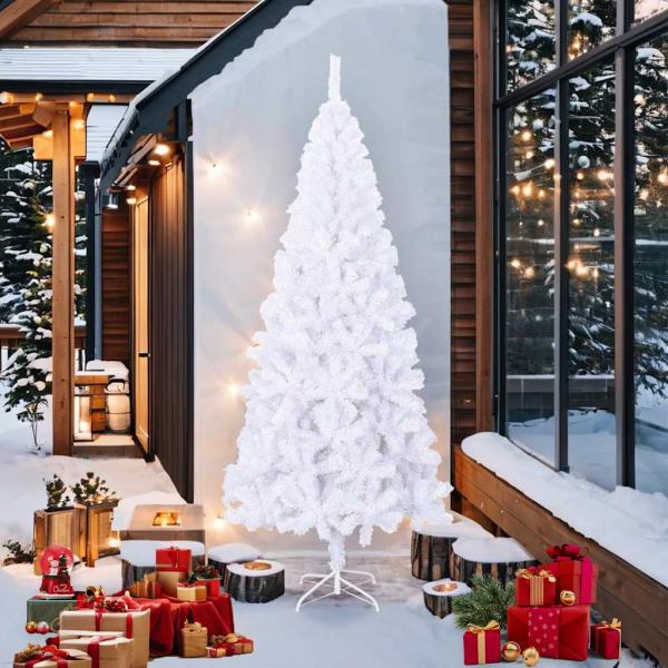 Künstlicher Weihnachtsbaum L 240 cm Weiß