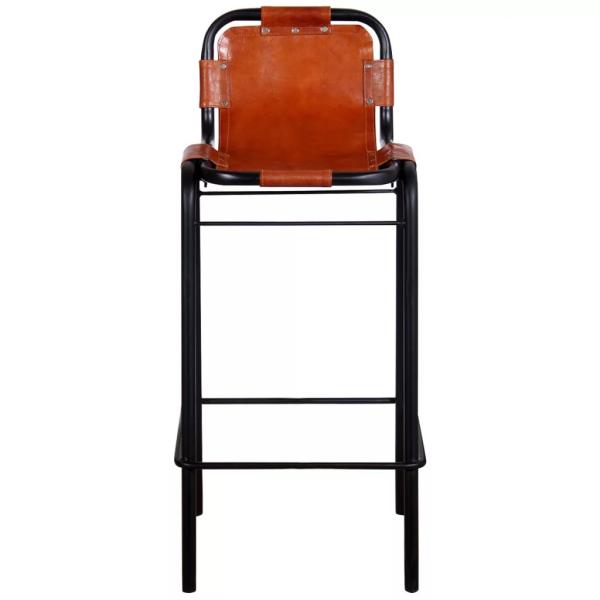 Barhocker 2 Stk. Echtleder 
