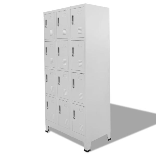 Schließfachschrank mit 12 Fächern 90x45x180 cm  