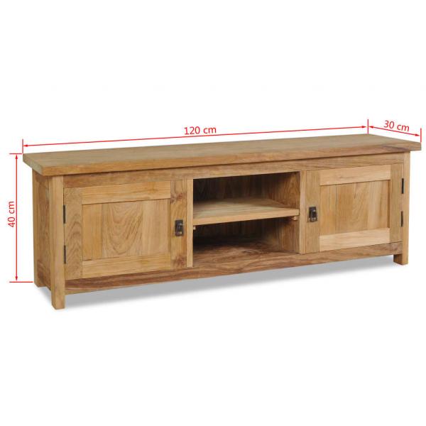 TV-Schrank Massivholz Teak 120x30x40 cm
