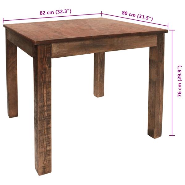 Esstisch Altholz Massiv 82x80x76 cm