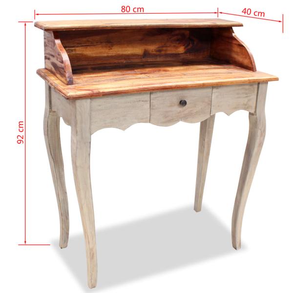 Schreibtisch Massives Mahagoniholz 80x40x92 cm