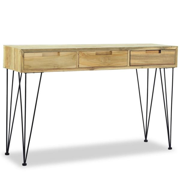 Konsolentisch 120 x 35 x 76 cm Teak Massiv