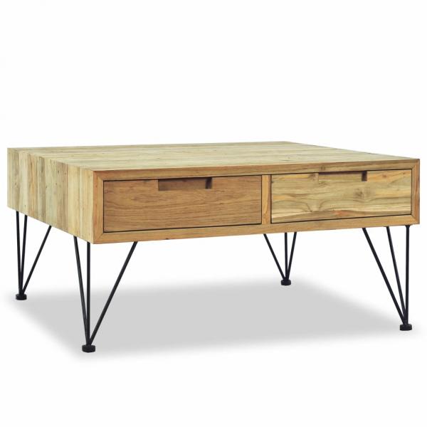 ARDEBO.de - Couchtisch 80x80x40 cm Massivholz Teak