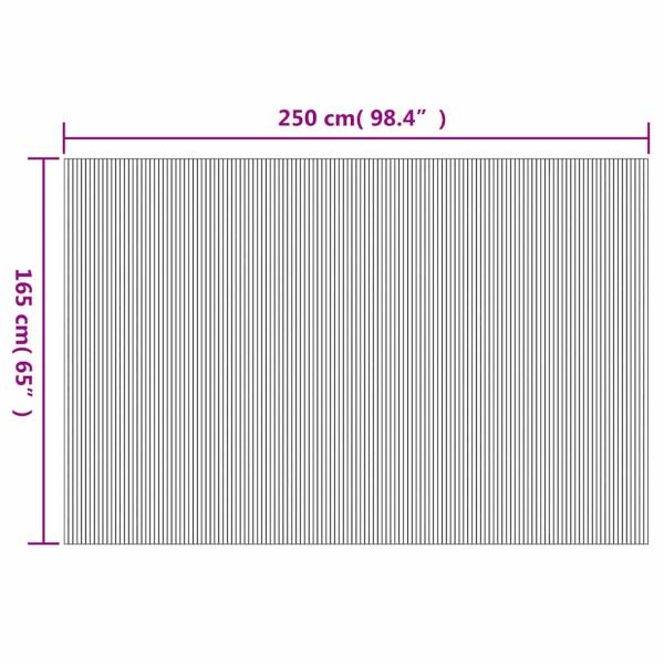 Raumteiler Bambus Grau Breite 250 cm Höhe 165 cm