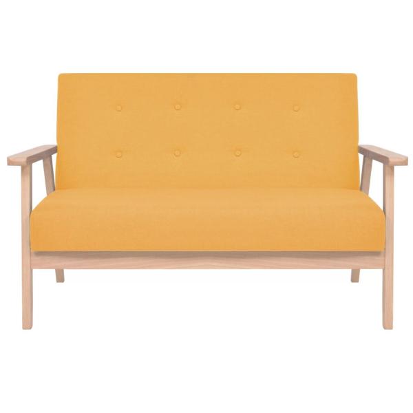 2-Sitzer Sofa Stoff Gelb