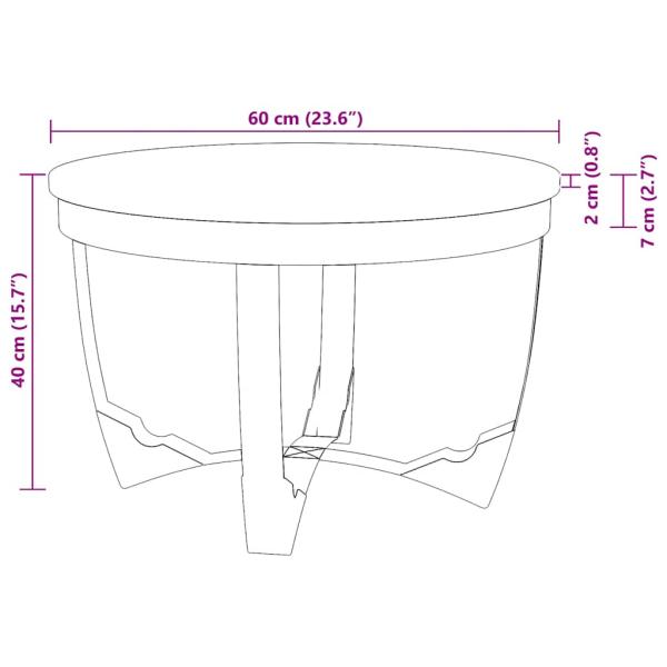 Couchtisch Raues Massivholz Mango 60x40 cm