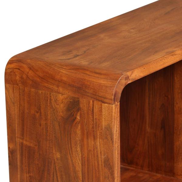 TV-Schrank Massivholz mit Honigfarbenem Finish 120x30x40 cm