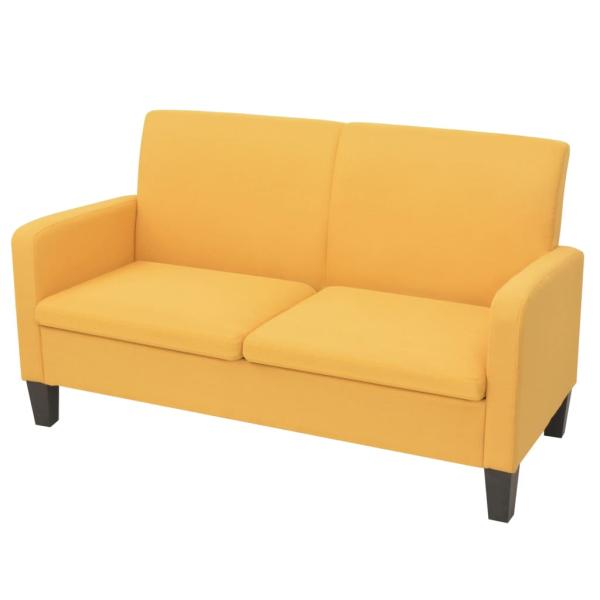 Sofa 2-Sitzer 135x65x76 cm Gelb