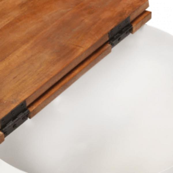 Couchtisch Altholz Massiv Weiß Schalenform