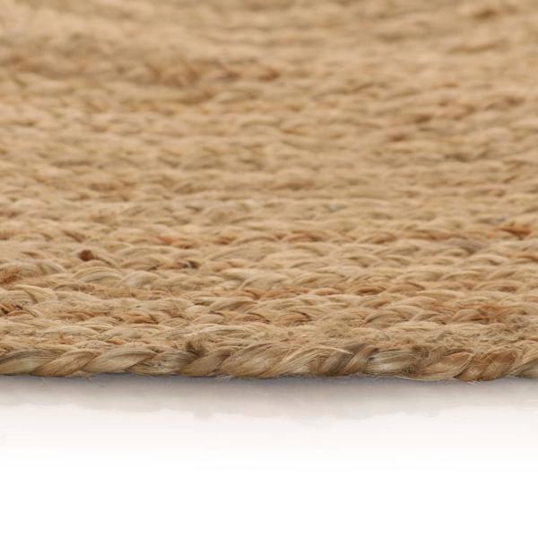 Teppich Jute Geflochten 90 cm Rund