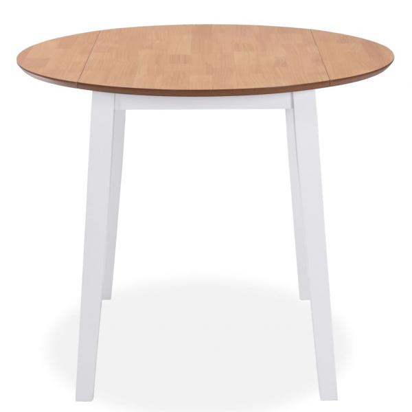 Esstisch Klappbar Rund MDF Weiß