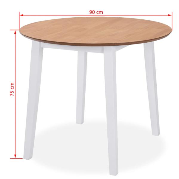 Esstisch Klappbar Rund MDF Weiß