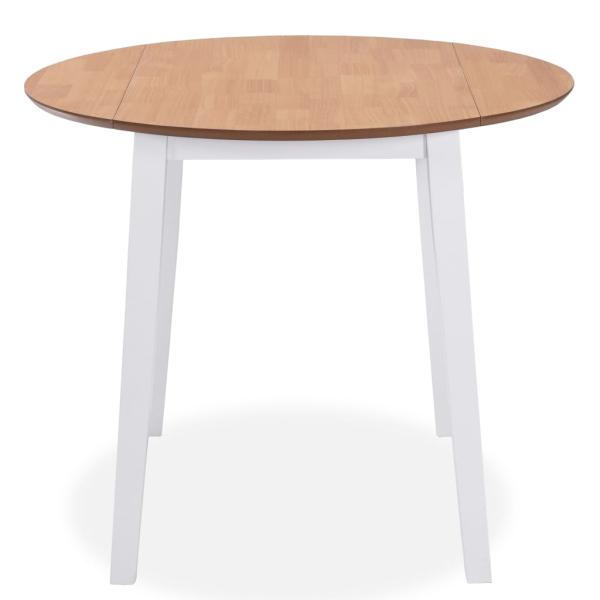 Esstisch Klappbar Rund MDF Weiß