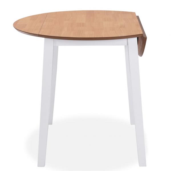Esstisch Klappbar Rund MDF Weiß