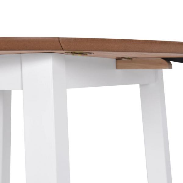 Esstisch Klappbar Rund MDF Weiß