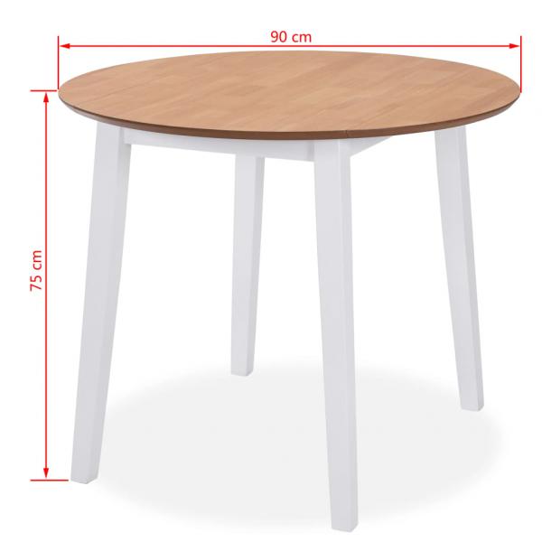 Esstisch Klappbar Rund MDF Weiß