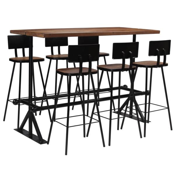 ARDEBO.de - Bar-Set 7-tlg. Altholz Massiv