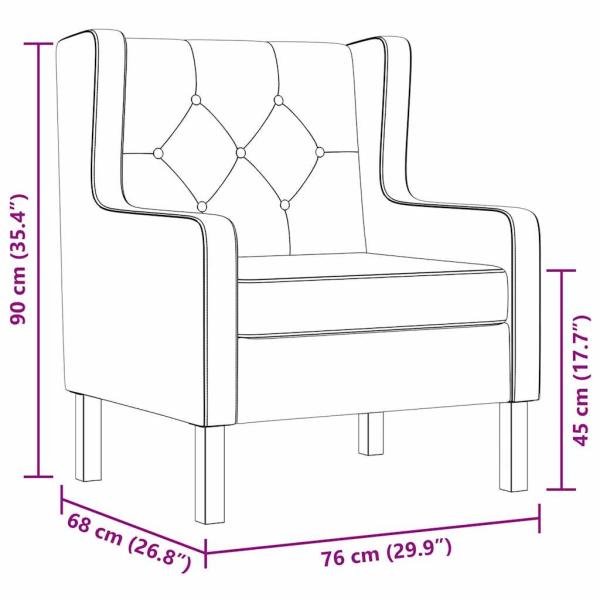 Sessel Cremeweiß Stoff