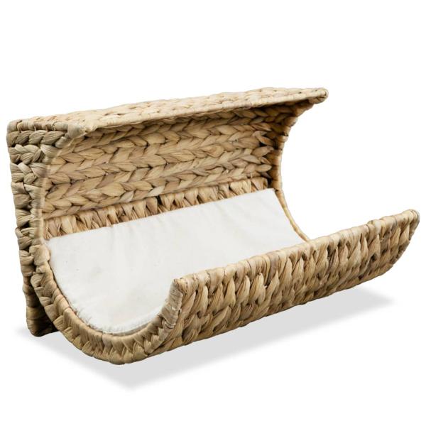 Katzenbett mit Kissen Wasserhyazinthe 37 x 20 x 20 cm