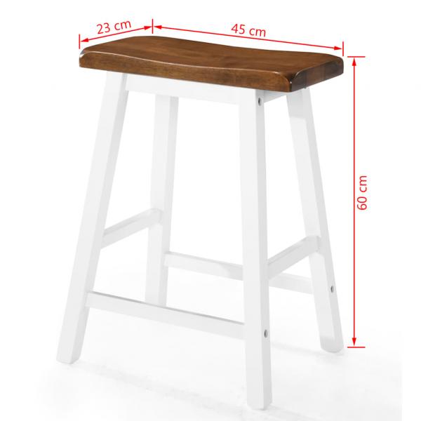 Barhocker 2 Stk. Massivholz 